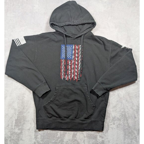 We The People Holsters Sweatshirt Hood Men Large Black Guns Flag America Patriot - Picture 1 of 10